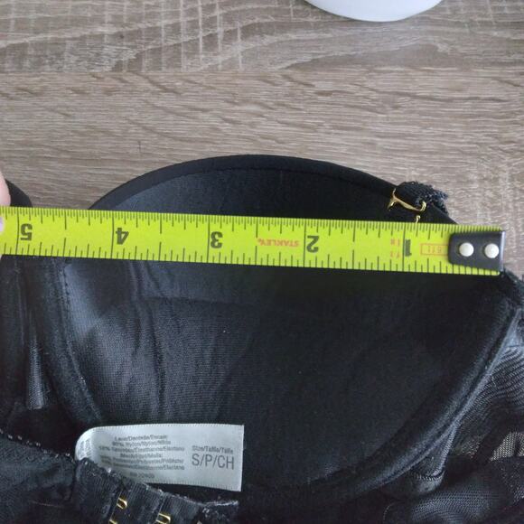 International Intimates Black Baby Doll Size Small Mesh Lining Adjustable Straps - Picture 8 of 11